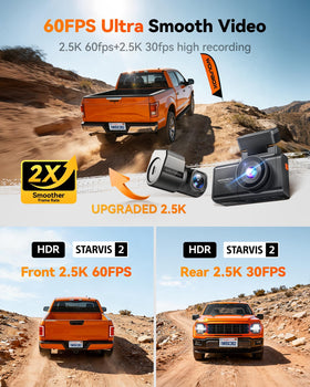 WOLFBOX X3 PRO rear camera frame records traffic behind for safer journeys.