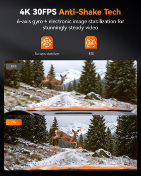 WOLFBOX X5 Duo 6-axis gyro with EIS stabilizes footage
