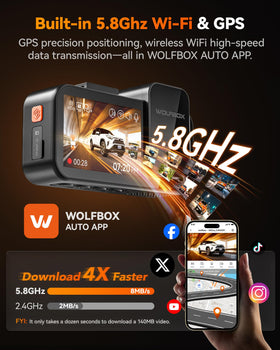 WOLFBOX X5 Duo parking mode protects vehicle around the clock