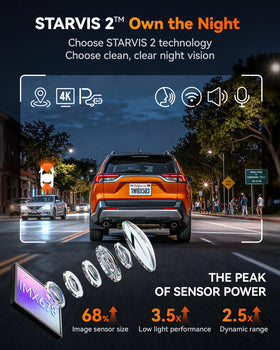 WOLFBOX X5 Duo front STARVIS night vision preserves details