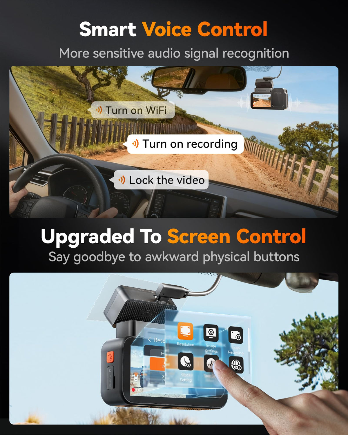 WOLFBOX X5 Duo Wi-Fi and GPS log your trips precisely