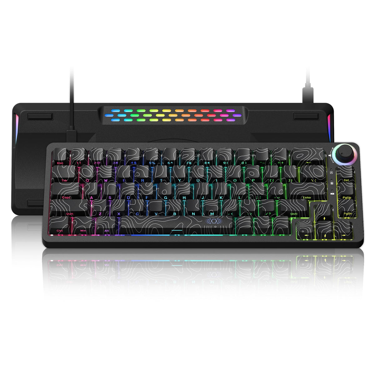 Womier front view of keyboard showing compact layout and performance