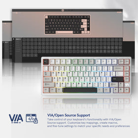 Womier RD75 Pro VIA/QMK support for customized key mapping.
