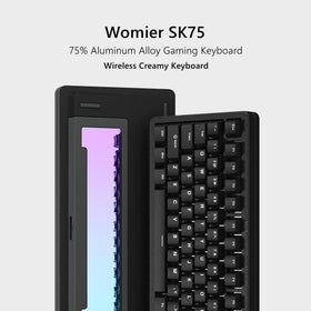 Womier SK75 five-layer padding provides crisp keystroke feel and quieter typing.