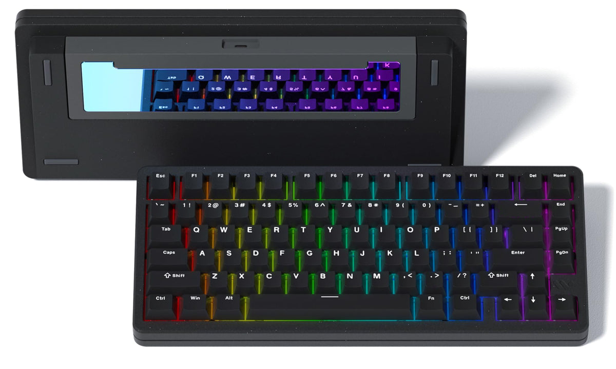 Womier SK75 glitter aluminum shell enhances durability and aesthetics for competitive gaming.