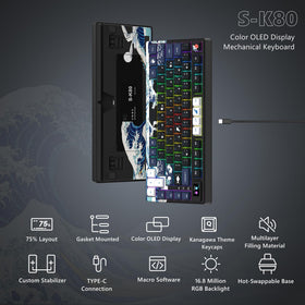 Womier SK80 RGB backlighting with multiple effects and colors
