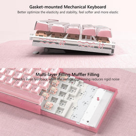 Womier multimedia knob and keys showing quick volume control and tactile feedback