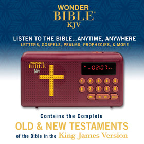 WONDER BIBLE closeup of controls highlighting simple navigation benefits