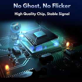 Wonlyus HDMI splitter plug-and-play, no drivers needed for quick setup