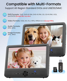 WONNIE dual speakers delivering clear stereo sound for backseat passengers