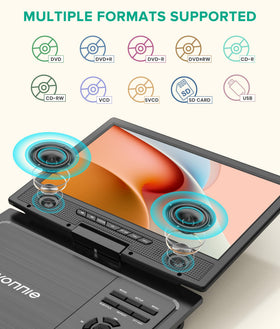 WONNIE AV out lets you connect to a larger TV for shared viewing.