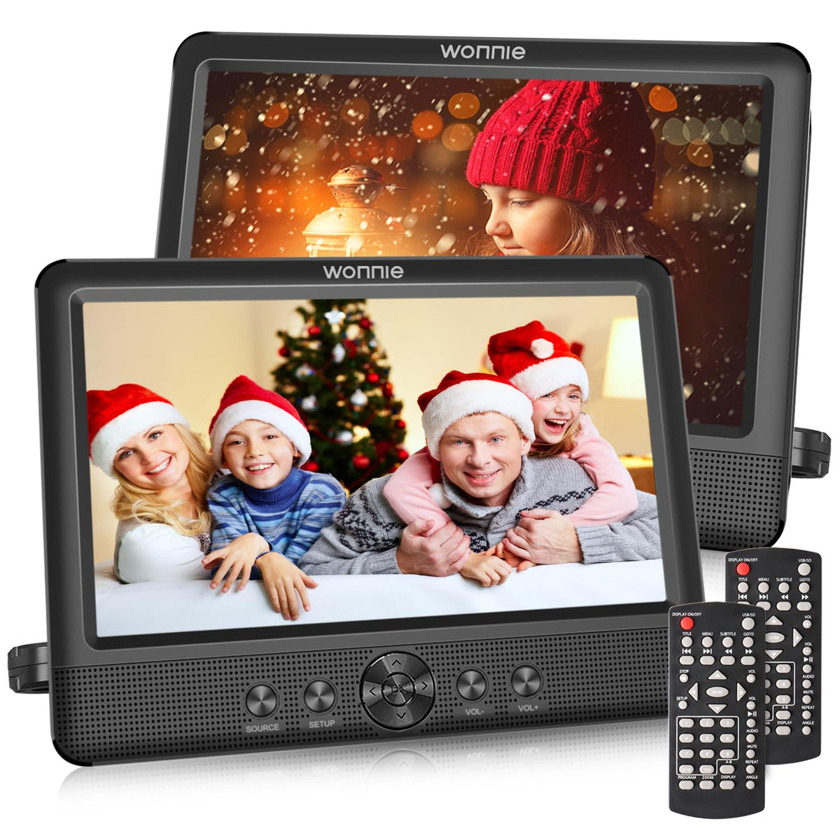 WONNIE dual-screen car system for family-friendly entertainment on road trips