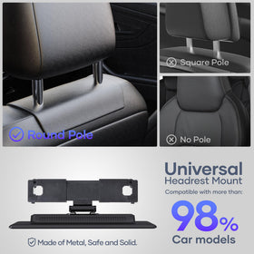 WONNIE 13.3-inch headrest speakers deliver immersive audio for movies and music.