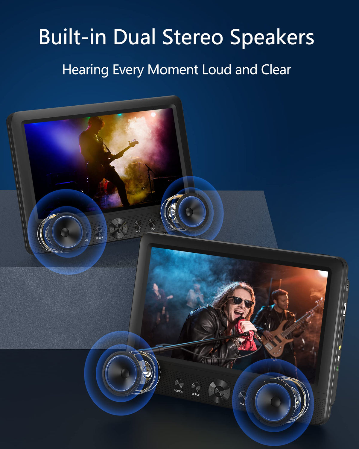 WONNIE upgraded stereo speakers deliver clear backseat sound