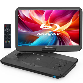 WONNIE 17.6-inch portable Blu-ray with large swivel screen for immersive family viewing