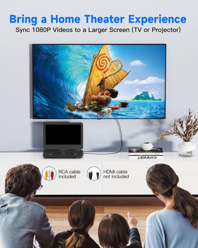 WONNIE 5000mAh battery powers hours of portable entertainment.