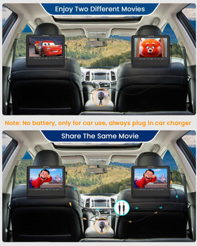 WONNIE 7-5 inch car DVD display provides clear backseat viewing on the go.