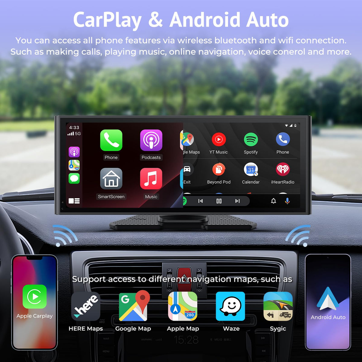 Wonsidary adaptive brightness keeps the display readable from dawn to dusk.