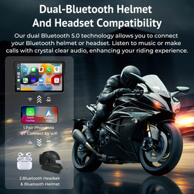 Dual Bluetooth keeps calls and helmet headset connected for safer riding.
