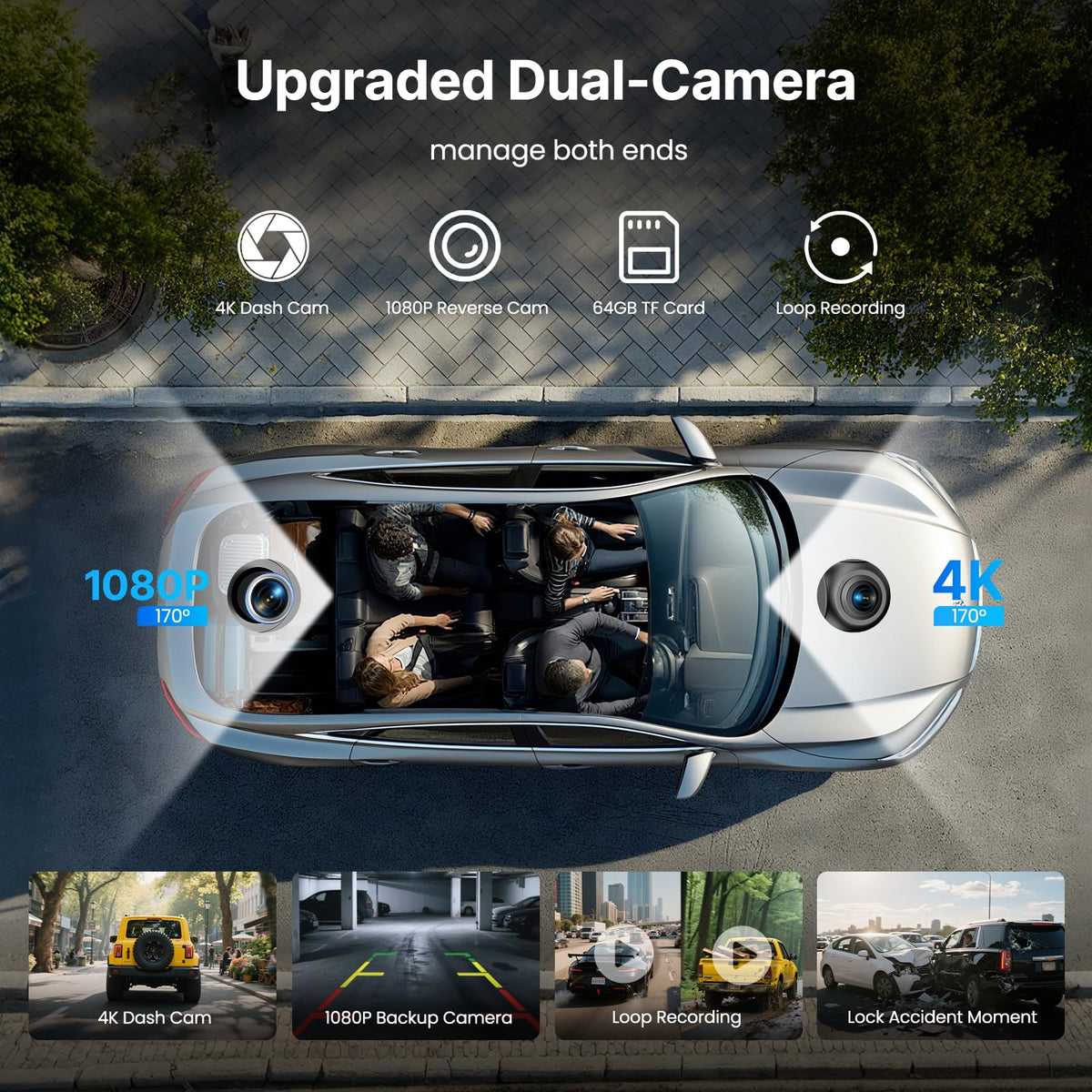 WonVon anti-glare display helps visibility in bright sun while driving.