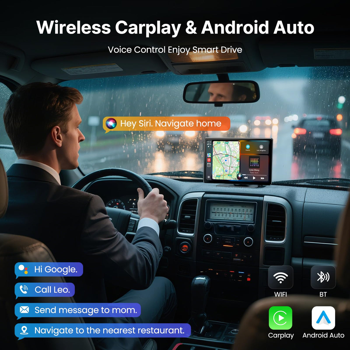 WonVon 9 inch rear camera captures reliable 1080p video for full-trip documentation.