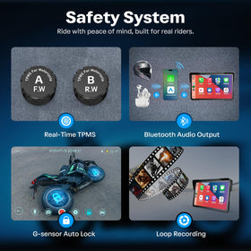 WonVon Apple CarPlay and Bluetooth audio for motorcycle riders.