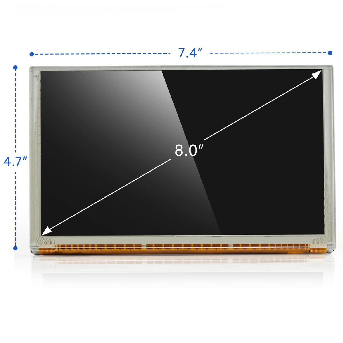 WonVon LCD digitizer close-up emphasizing anti-scratch and high-clarity touch