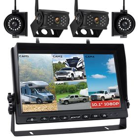 WOOCARTY 10.1-inch monitor displays clear backup view for safer reversing.