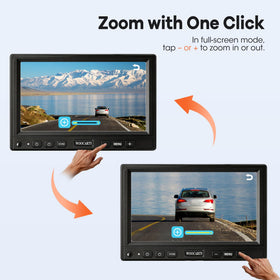 WOOCARTY 7-inch IPS DVR screen delivering crisp live view