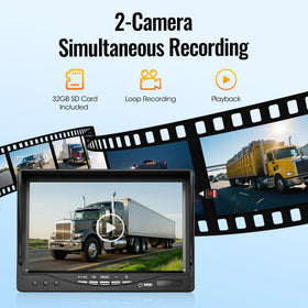 WOOCARTY DVR rear view system display with loop recording capability