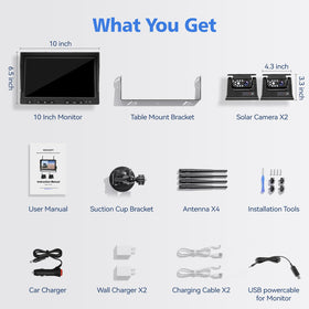 WOOCARTY customizable mirror and flip settings optimize viewing angles.