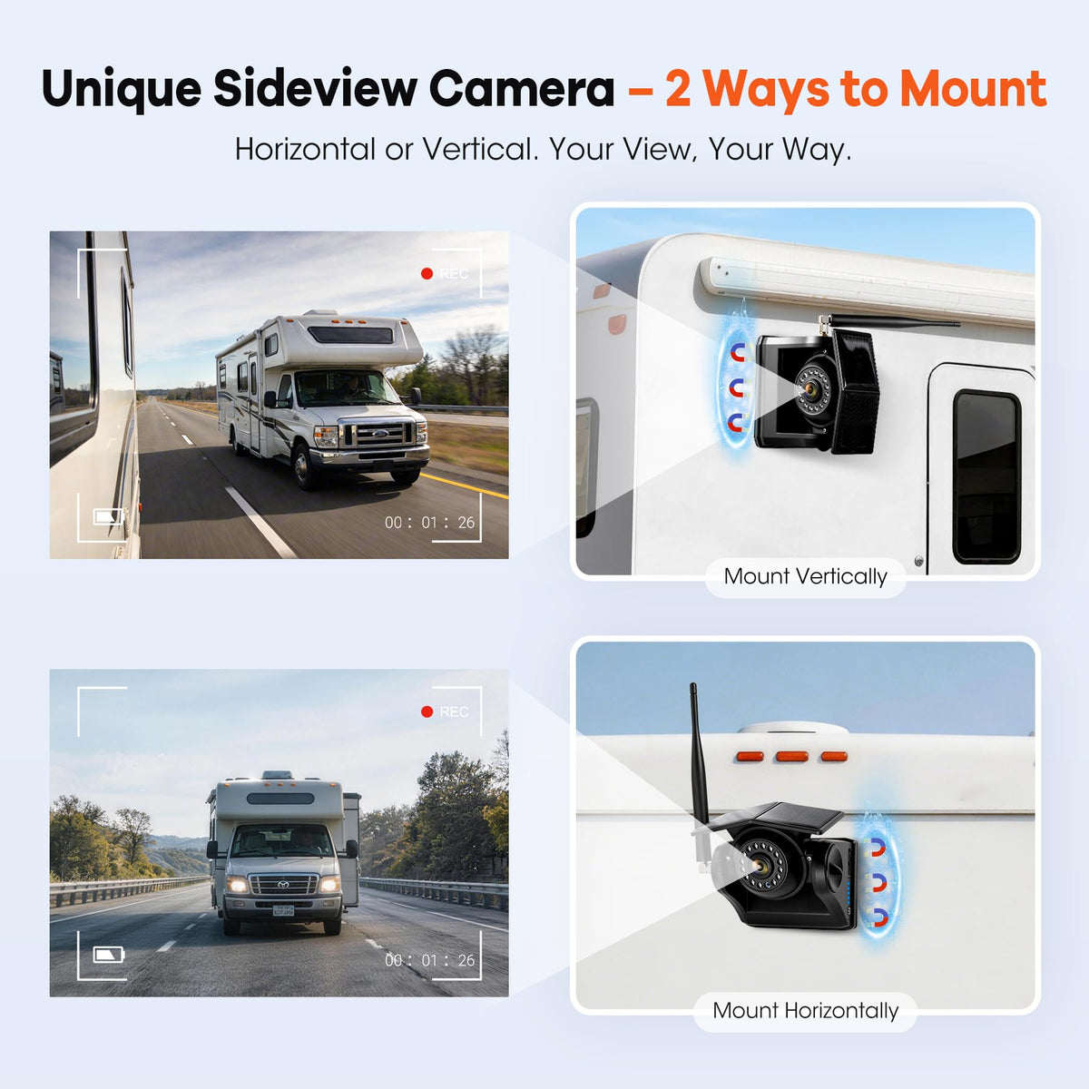 WOOCARTY 1080p night vision enhances visibility after dark.