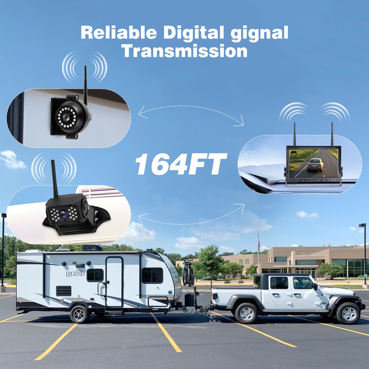 WOOCARTY wireless transmission reduces wiring and speeds up setup.