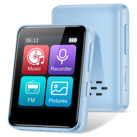 Woolynew D2 front view in blue for portable listening on the go