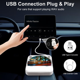 Side ports accessible for quick WAV/MP3 connections.