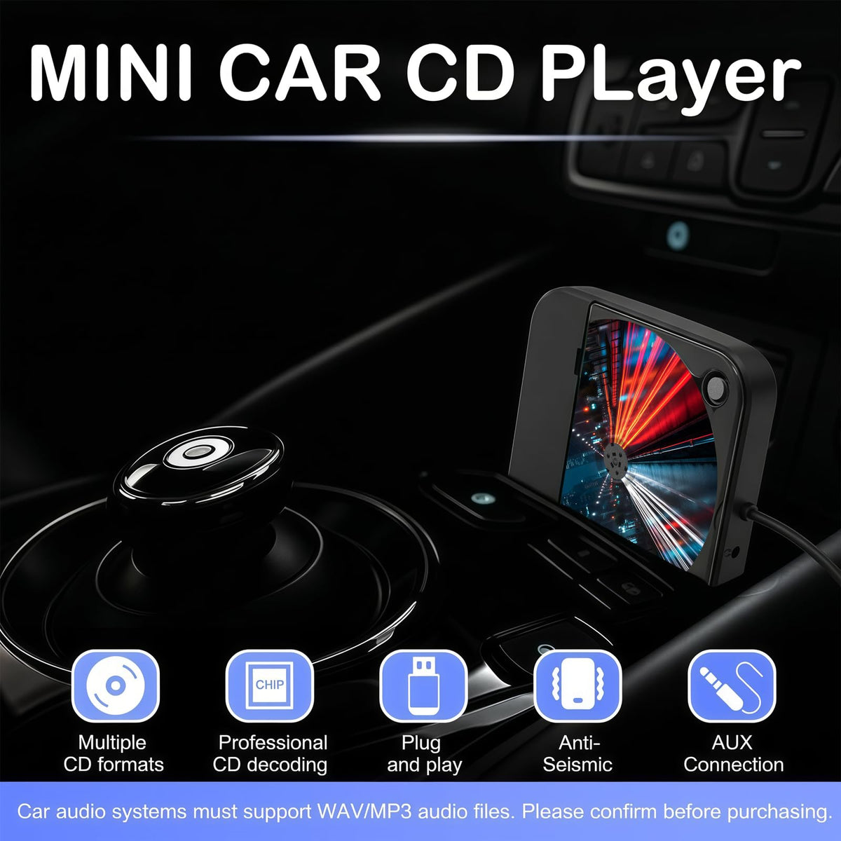 WOOPKER included USB extension cable lets you place the player anywhere