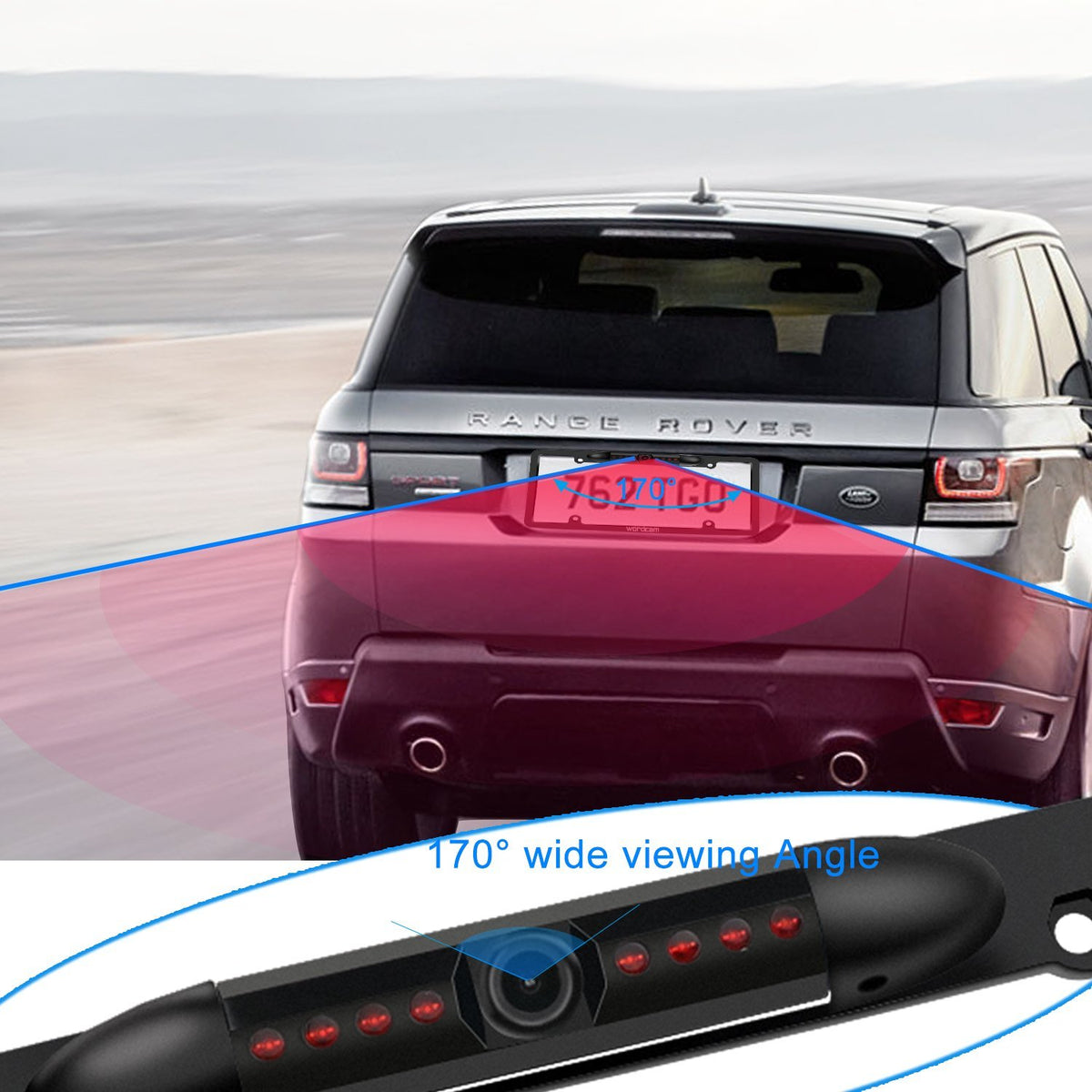 Wordcam built-in distance scale lines aid parking accuracy