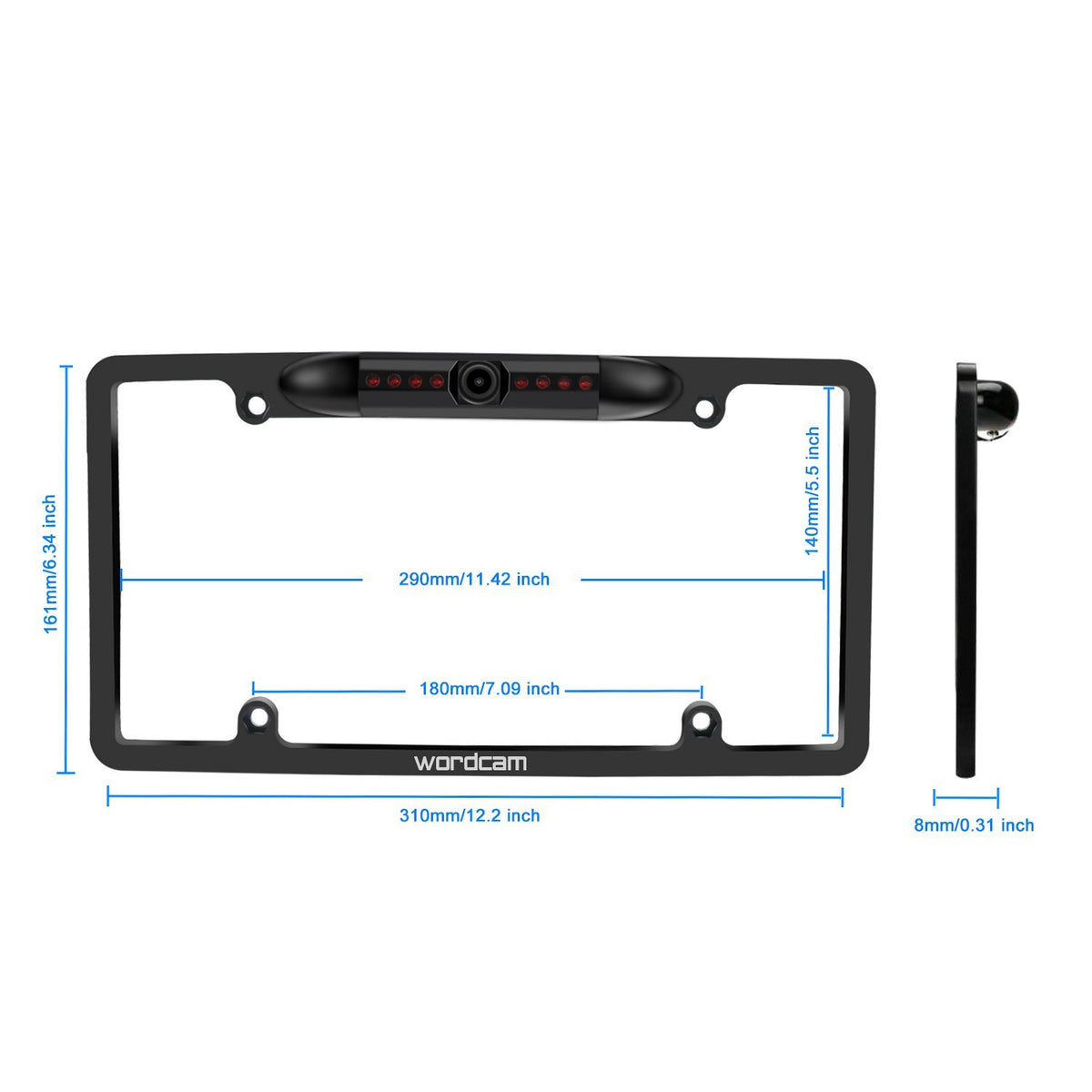 Wordcam IP67 waterproof backup camera for all-weather use