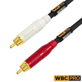 WORLDS BEST CABLES cable connected to studio rack delivering quiet, interference-free signal
