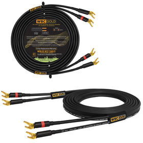 WORLDS BEST CABLES WBC-GOLD 20-foot speaker cable for clear, detailed hi-fi playback