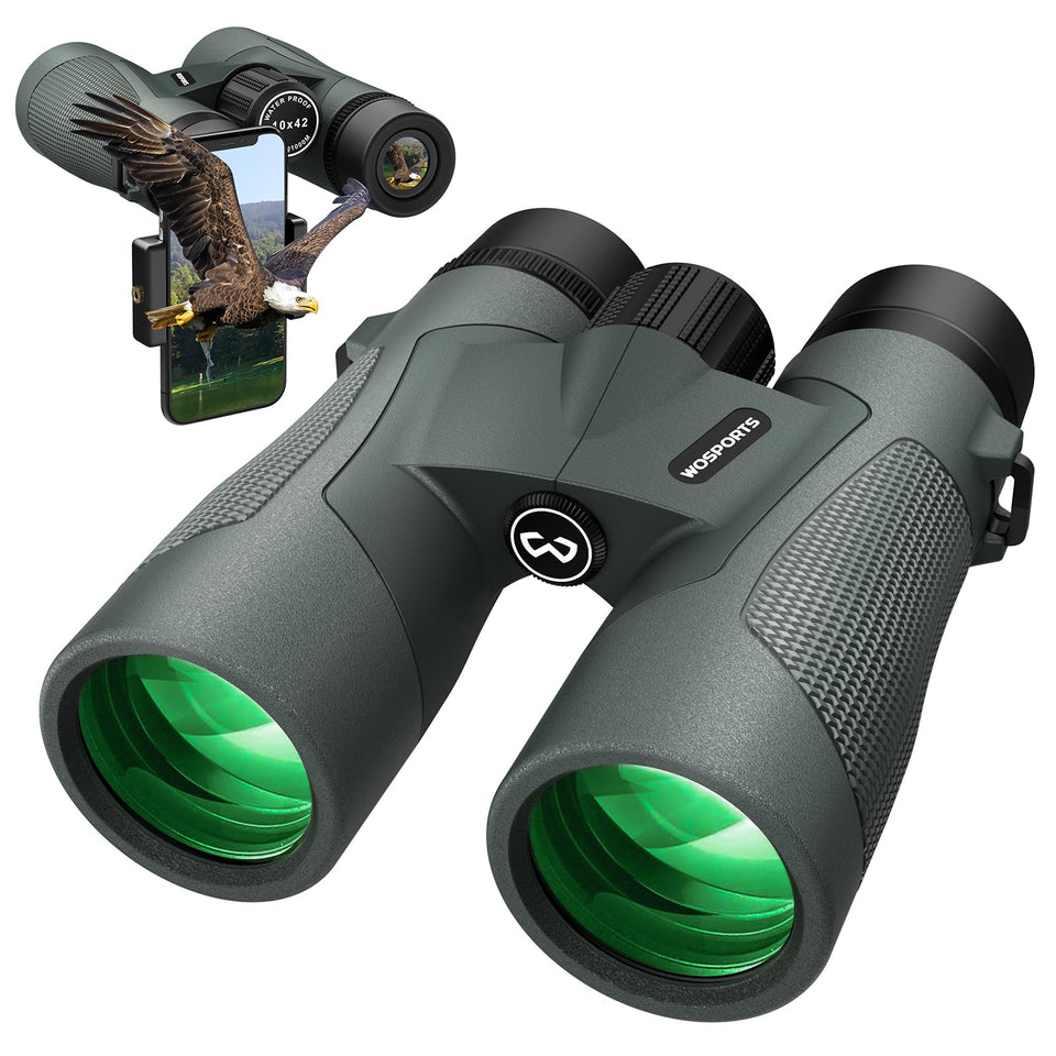 WOSPORTS 10x42 close-up lens reveals sharp detail with vibrant color.