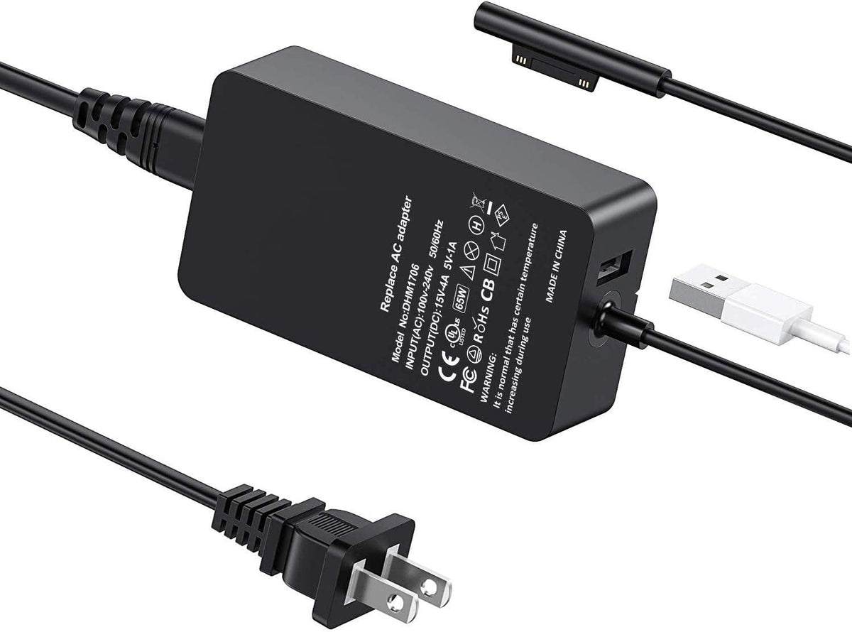 WOSUK 65W Surface Pro Charger front view for fast charging