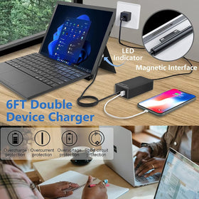 WOSUK 65W charger includes power adapter and cord in box