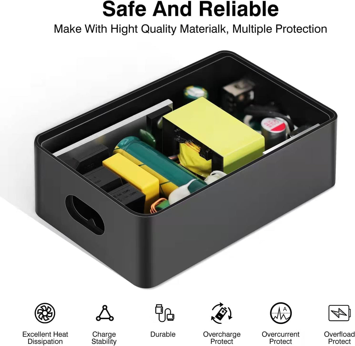 WOSUK 65W charger plugged into Surface Pro for rapid top-up