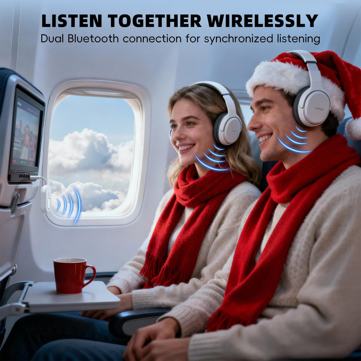 Wothfav airplane adapter kit with adapters for different headphone types.