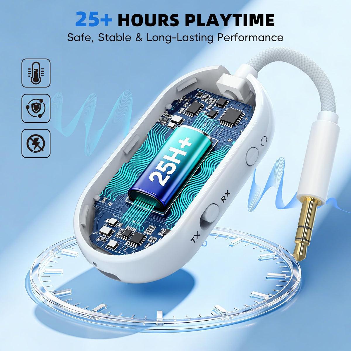 Wothfav USB-C fast charging for quick top-ups during travel.