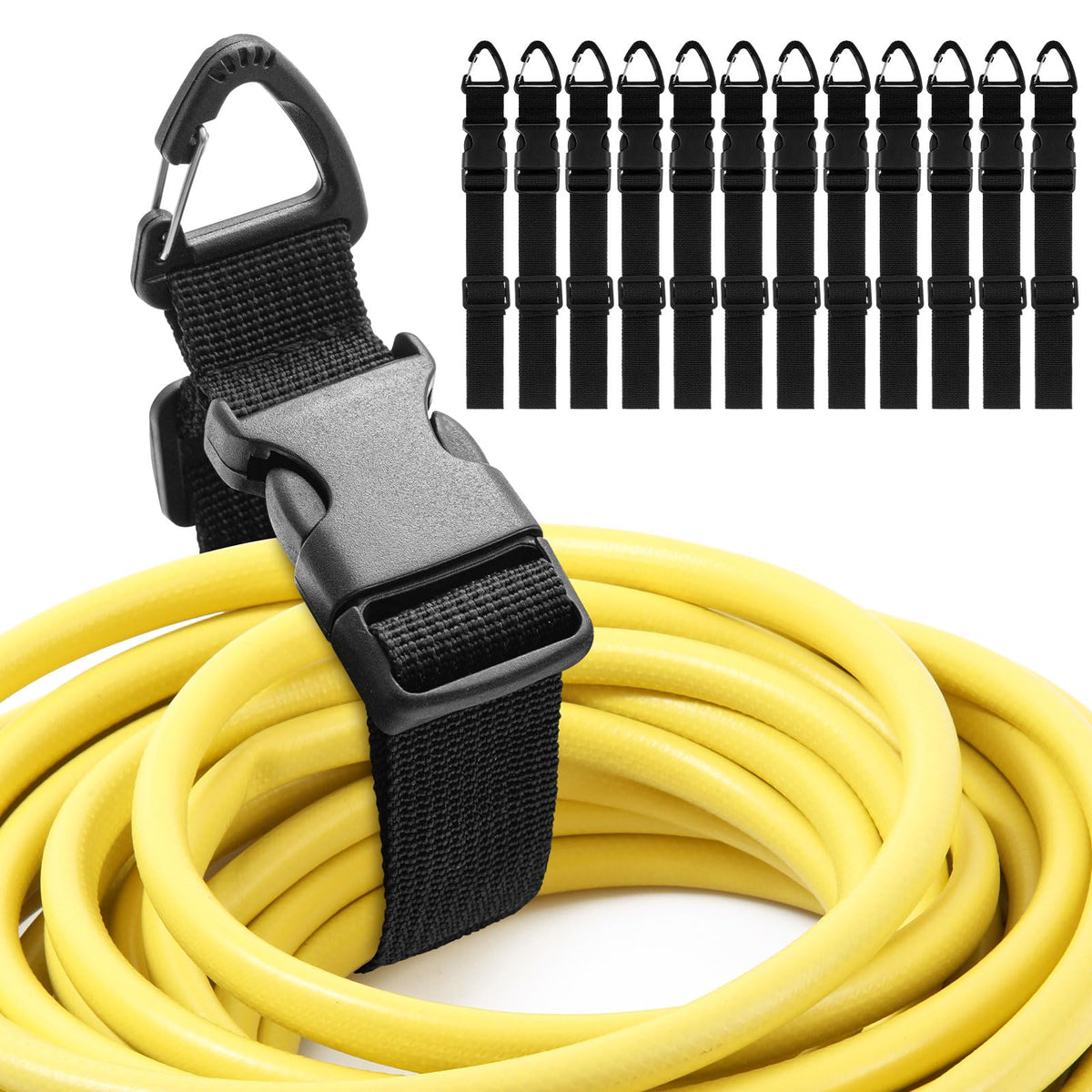 Wowangce 12-pack extension cord wraps keeping cords neatly organized for easy access