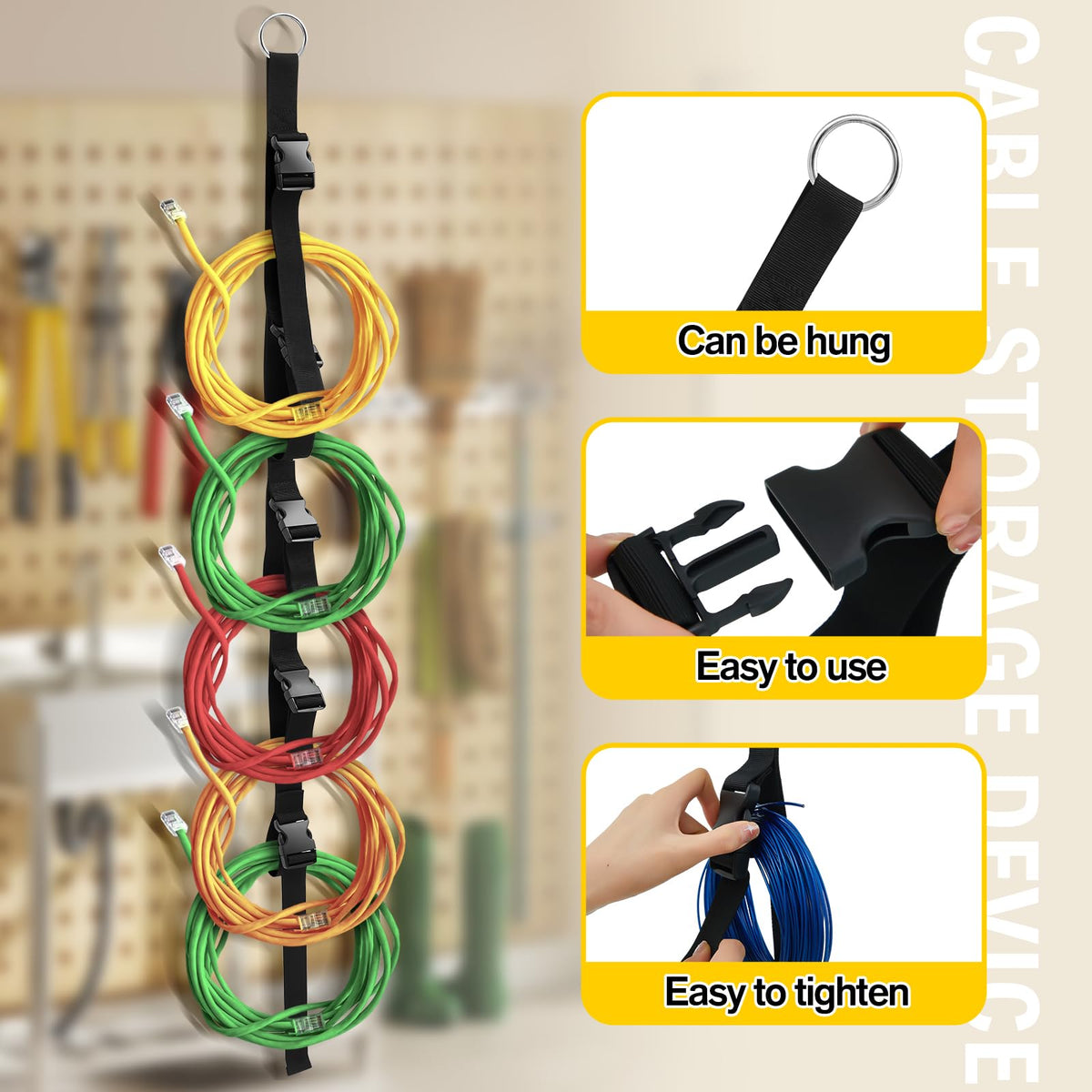 Wowangce five-loop organizer provides versatile cord separation and storage.