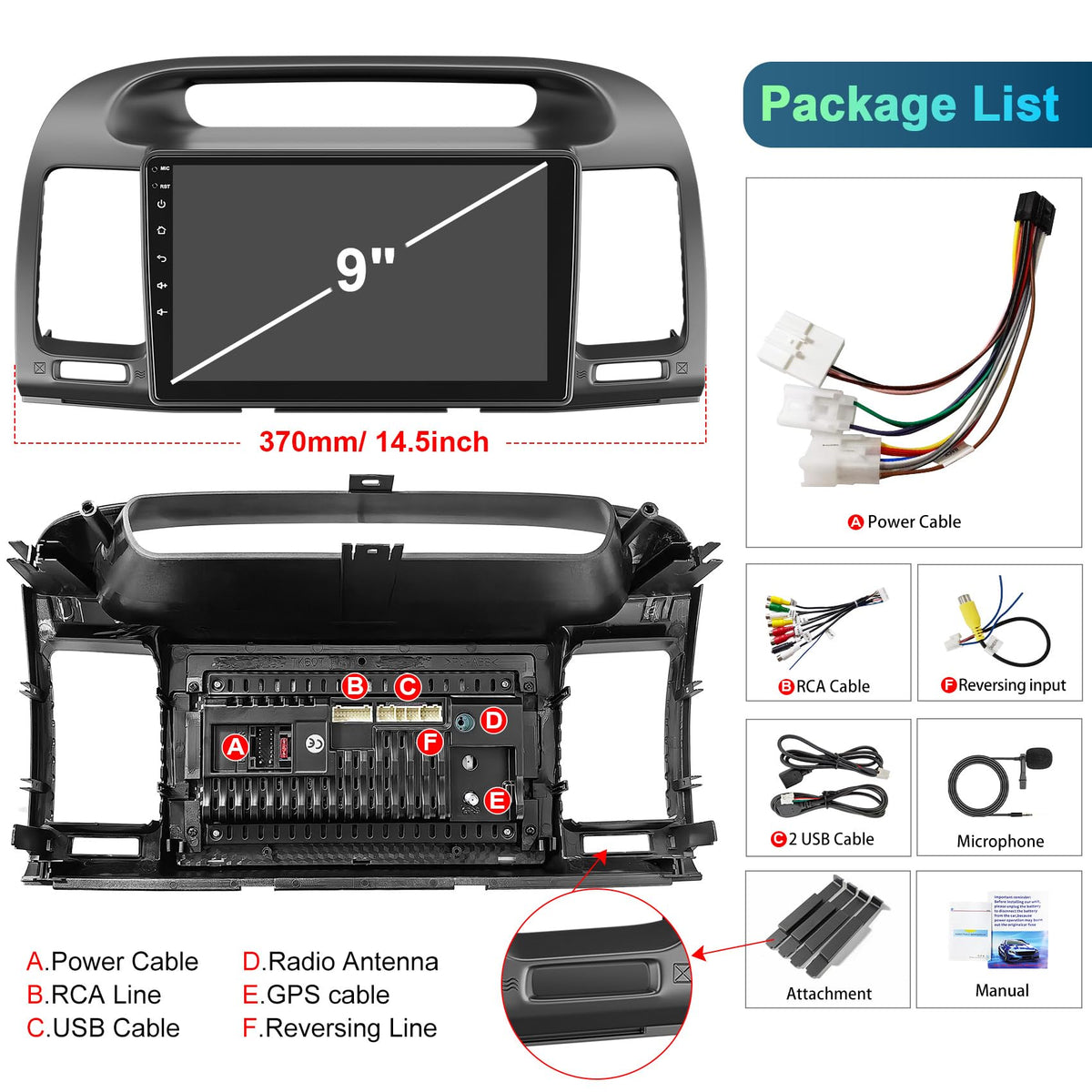 WOWiViD Camry radio with built-in FM radio and EQ for personalized sound.