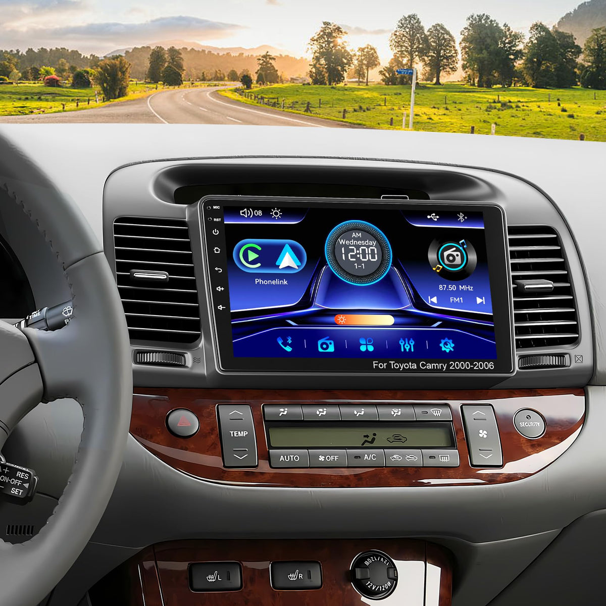 WOWiViD Camry radio with wireless CarPlay provides seamless iPhone integration on the road.